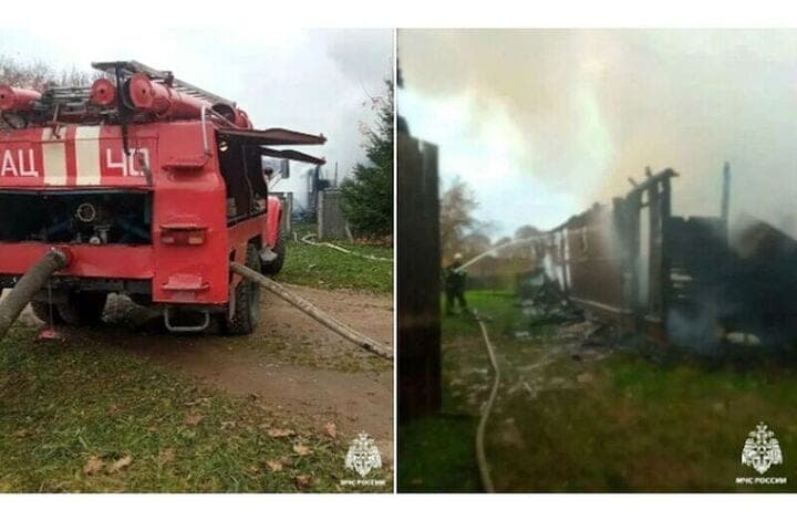 In Shmakovo, a summer house burned down