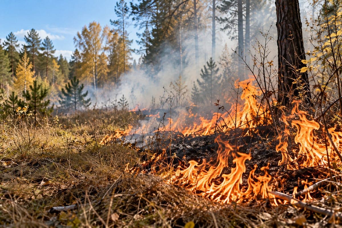 В шести районах Ульяновской области 17 октября сохранится высокая пожарная опасность