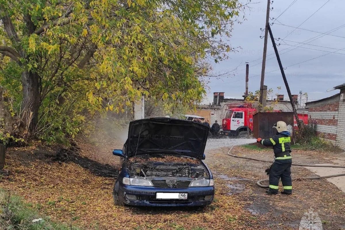 In Kursk on the street Republican burned car