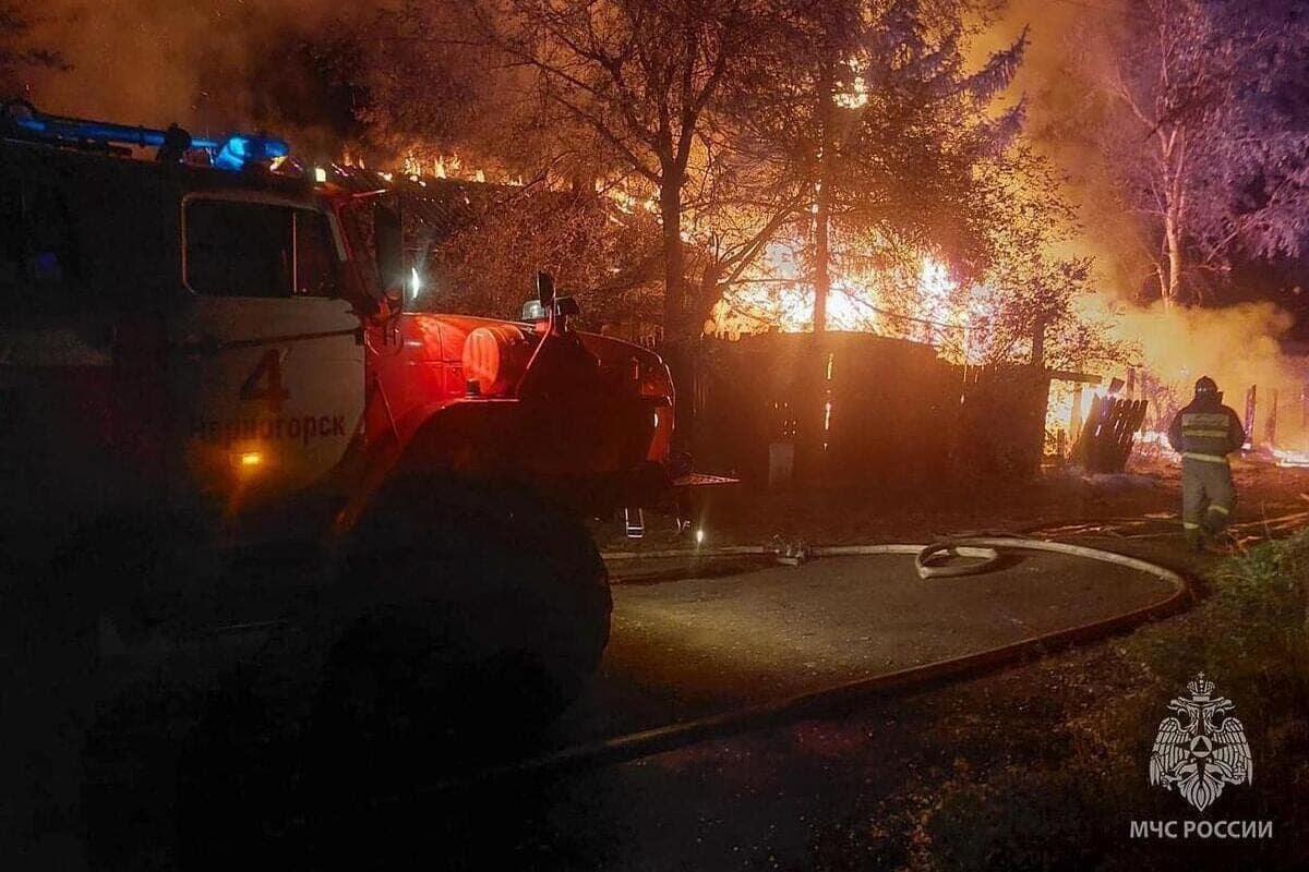 Khakass firefighters night on October 9 turned out to be particularly difficult and tense