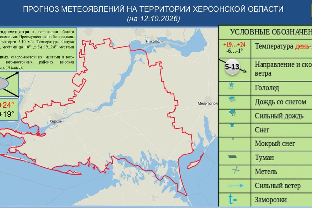 Khersons promised 28-degree warmth on Monday