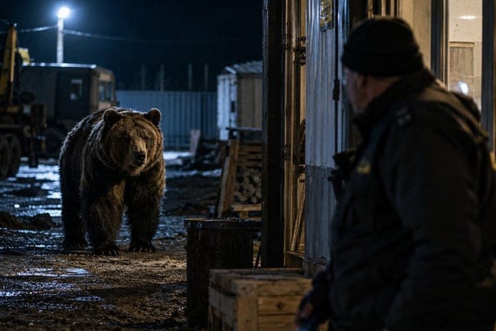 In the Russian region, a bear broke into a house with children