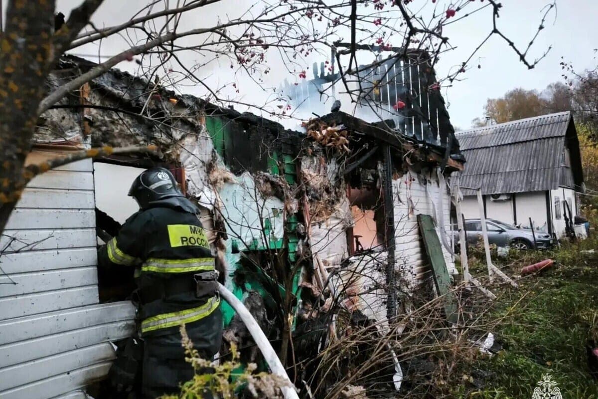 Dachas broke out in two districts of the Tula region on October 9