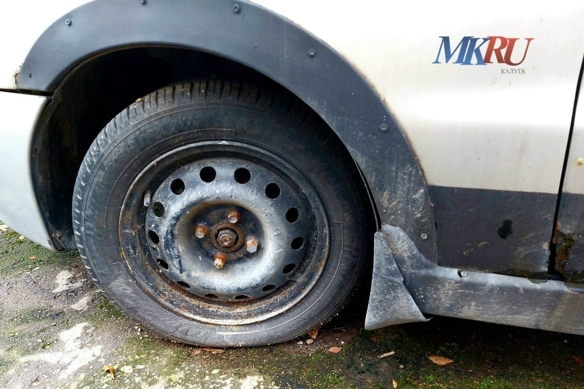 Under Kaluga Kia Sportage crashed into a tree