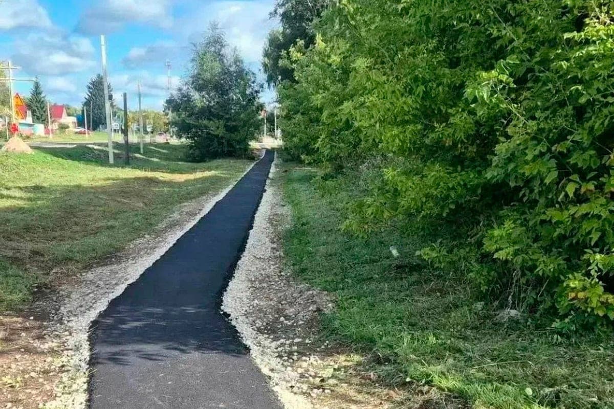 In the Lipetsk region paved the sidewalk after the intervention of the Prosecutor’s office