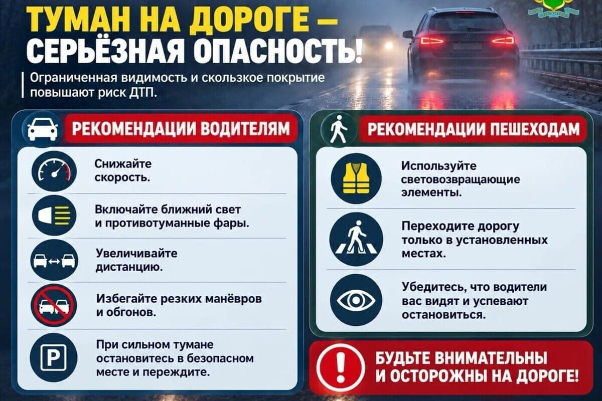 Псковичам напомнили, как действовать во время тумана