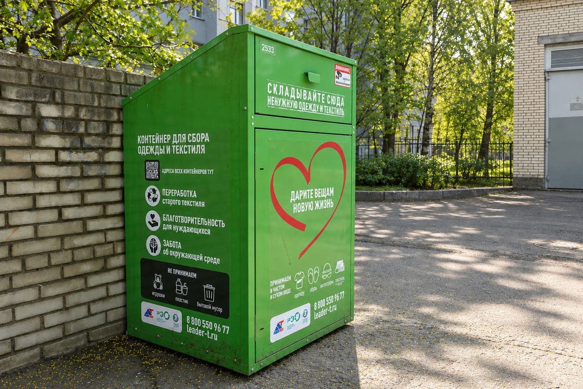 Caring for the environment: in St. Petersburg installed more than 3000 containers for collecting textiles