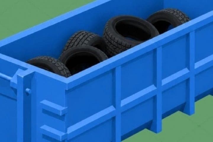 Drevlyanka in Petrozavodsk got a container for recycling old tires