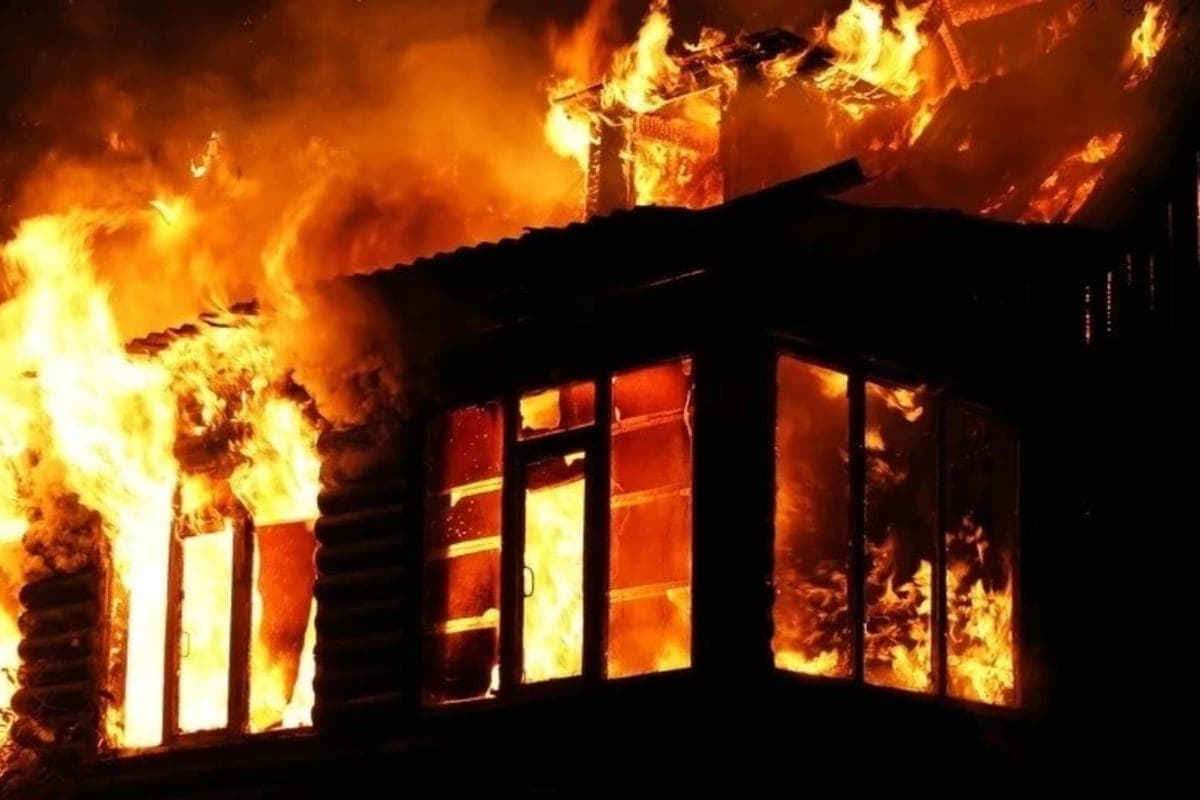 In the village of Lenin on the Don private house destroyed a night fire