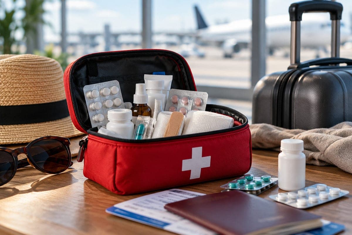 The doctor named the medicines that you need to take with you on a trip, and gave advice on their storage