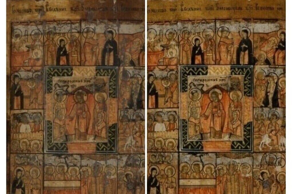 On Christmas, the restoration of the icon with 12 hallmarks “The Resurrection of Christ” was completed