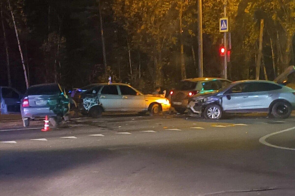 Several cars did not share the road near Kaluga