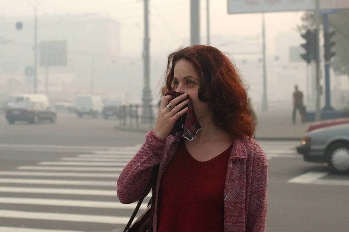 Smoke from fires in China covered the Khabarovsk Territory