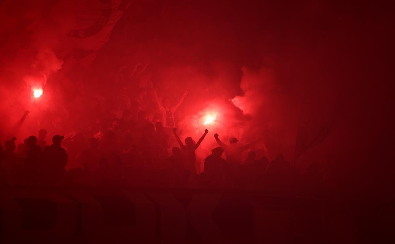 Conference League match interrupted due to pyrotechnics