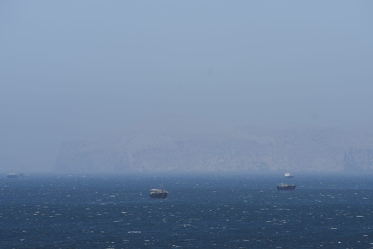 On transit through Turkey, the tanker was struck in the Strait of Hormuz