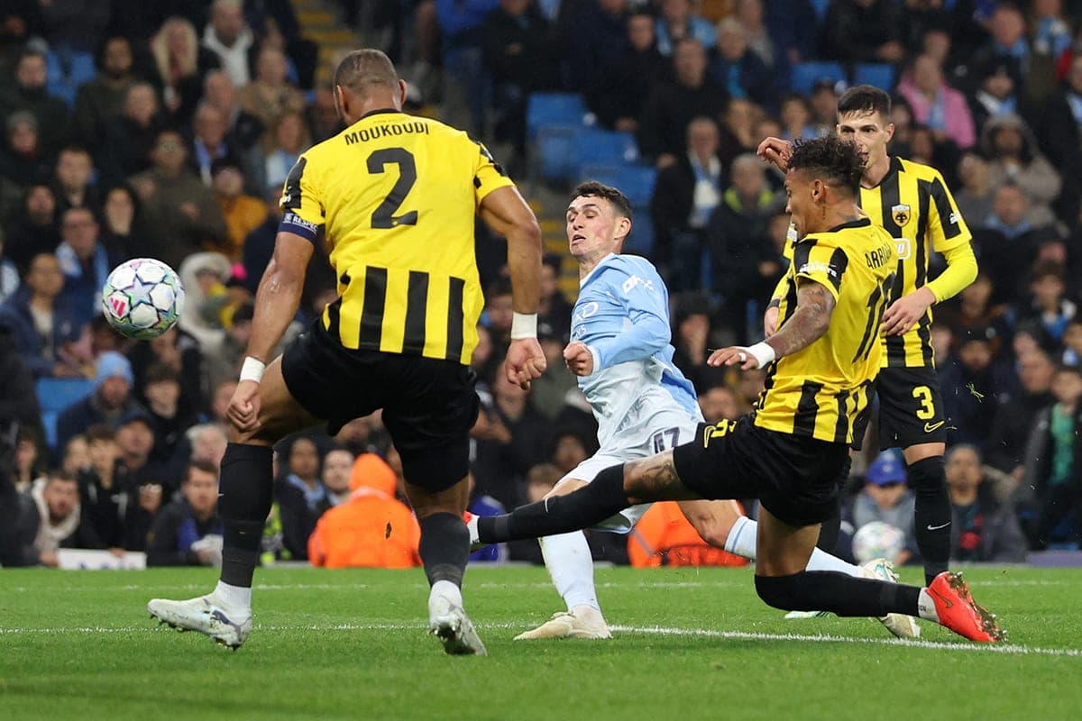 Manchester City defeated Athens AEK in the match of the General stage of the Champions League