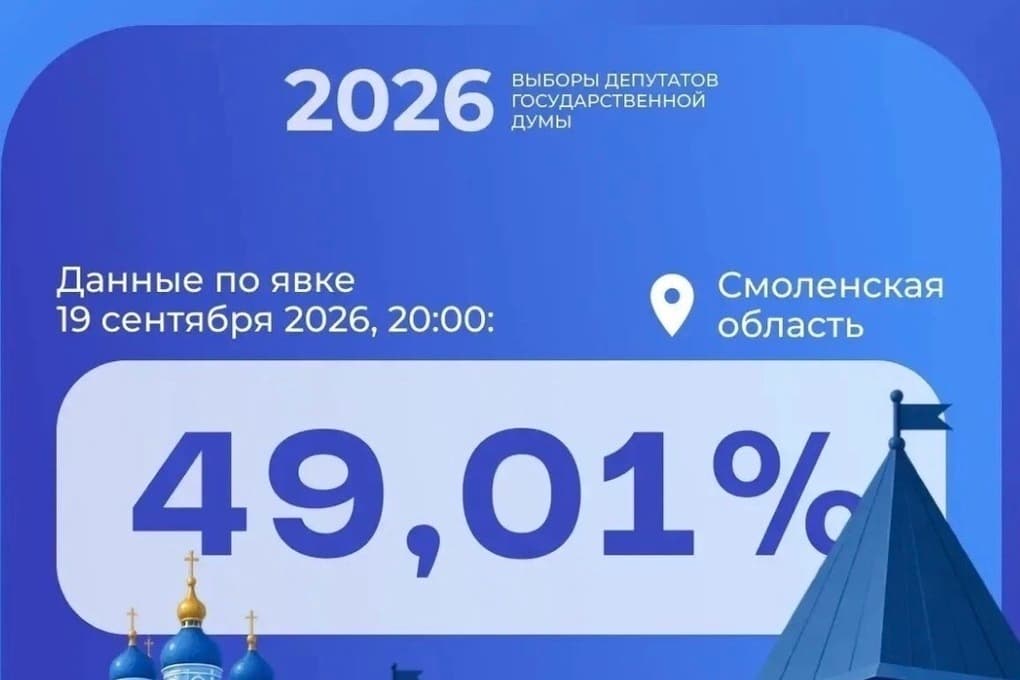 Явка в Смоленской области по итогам двух дней голосования составила 49,01%