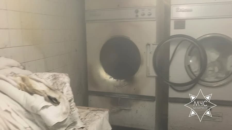 Спасатели потушили пожар в прачечной в Минске