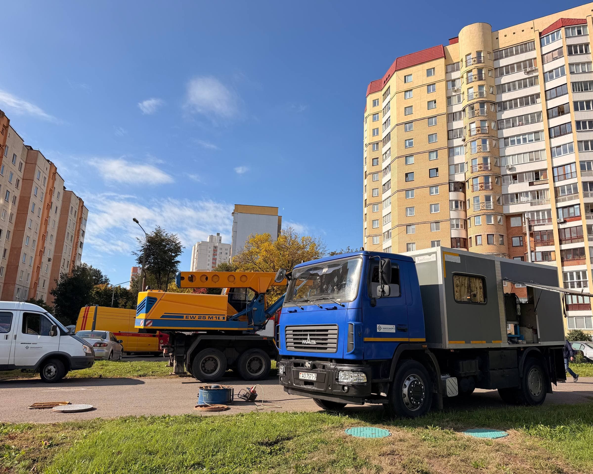 «Минскэнерго»: прорыв трубопровода на ул. Жуковского локализован