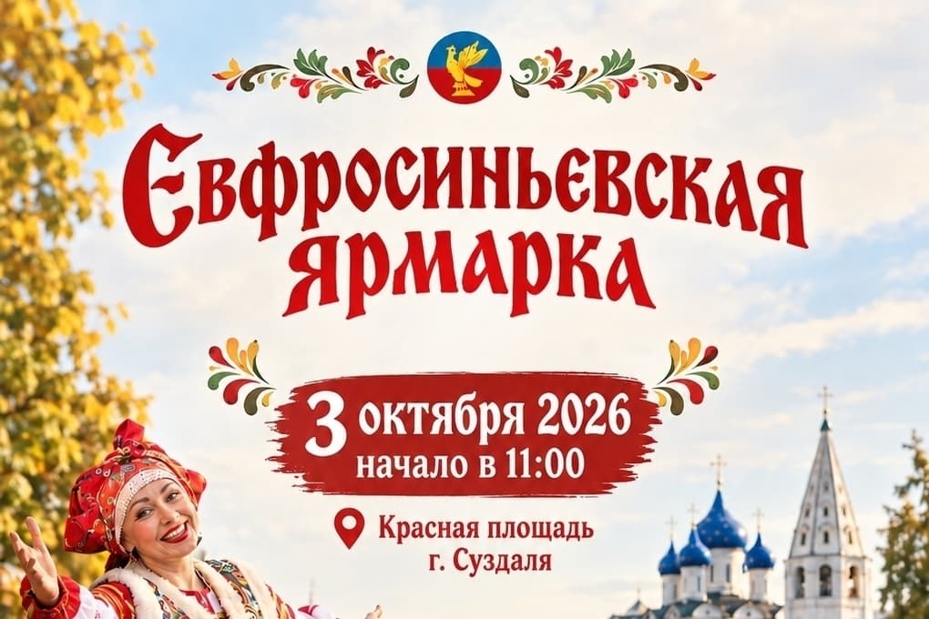 3 октября в Суздале состоится традиционная Евфросиньевская ярмарка