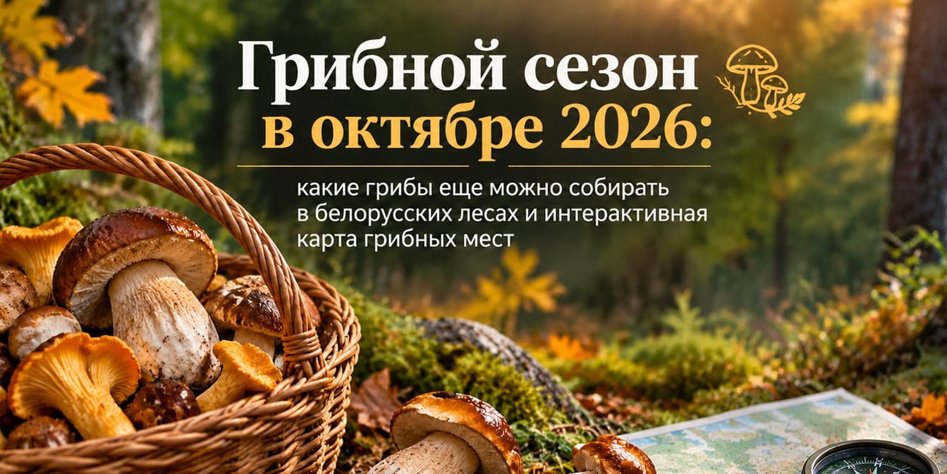 Грибной сезон в октябре 2026: какие грибы еще можно собирать в белорусских лесах и интерактивная карта грибных мест