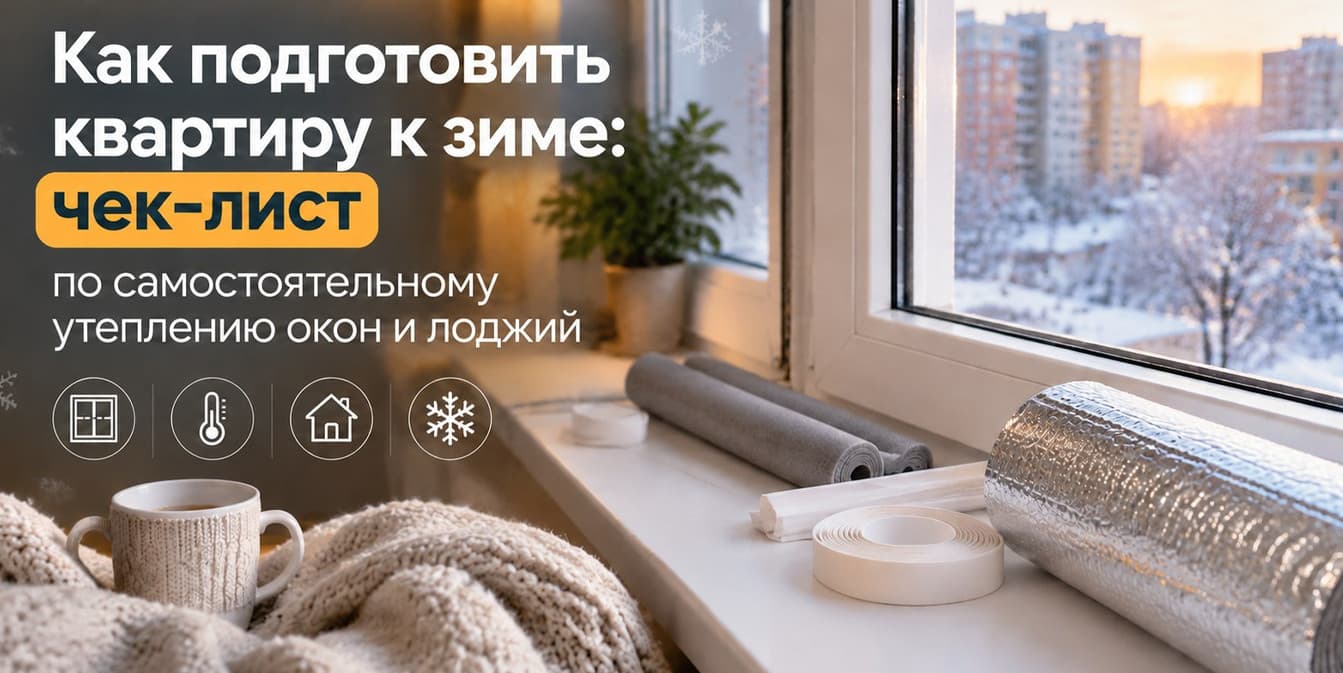 Как подготовить квартиру к зиме: чек-лист по самостоятельному утеплению окон и лоджий