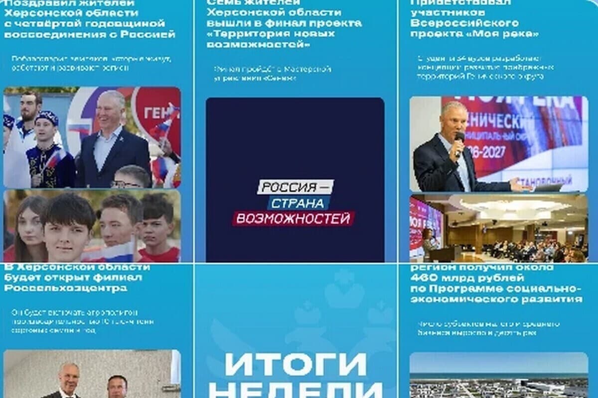 Владимир Сальдо подвел итоги недели