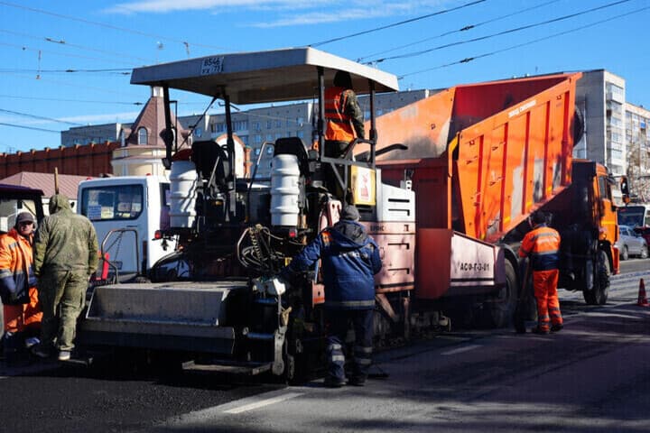 On the street Minaev in Ulyanovsk remove the track: laid 140 tons of asphalt
