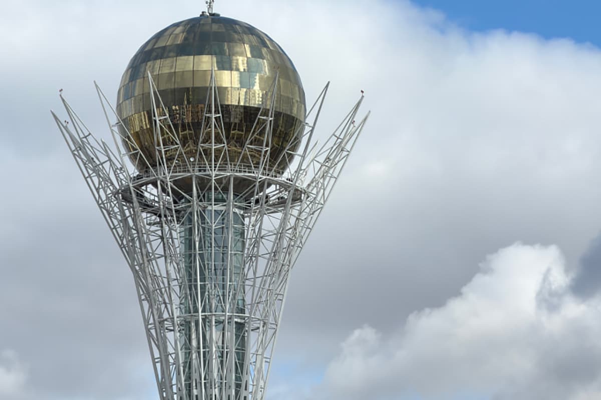 Photofact. Monument "Baiterek" in Astana - a visiting card of the city