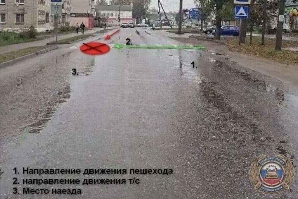 Kostroma accidents: in the district center Bui man shot down on the “zebra” pensioner