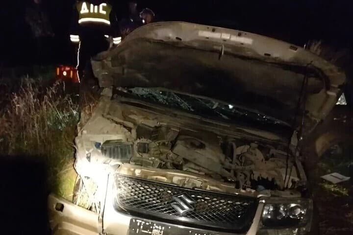 In the Voronezh region Suzuki capsized after a collision with KAMAZ