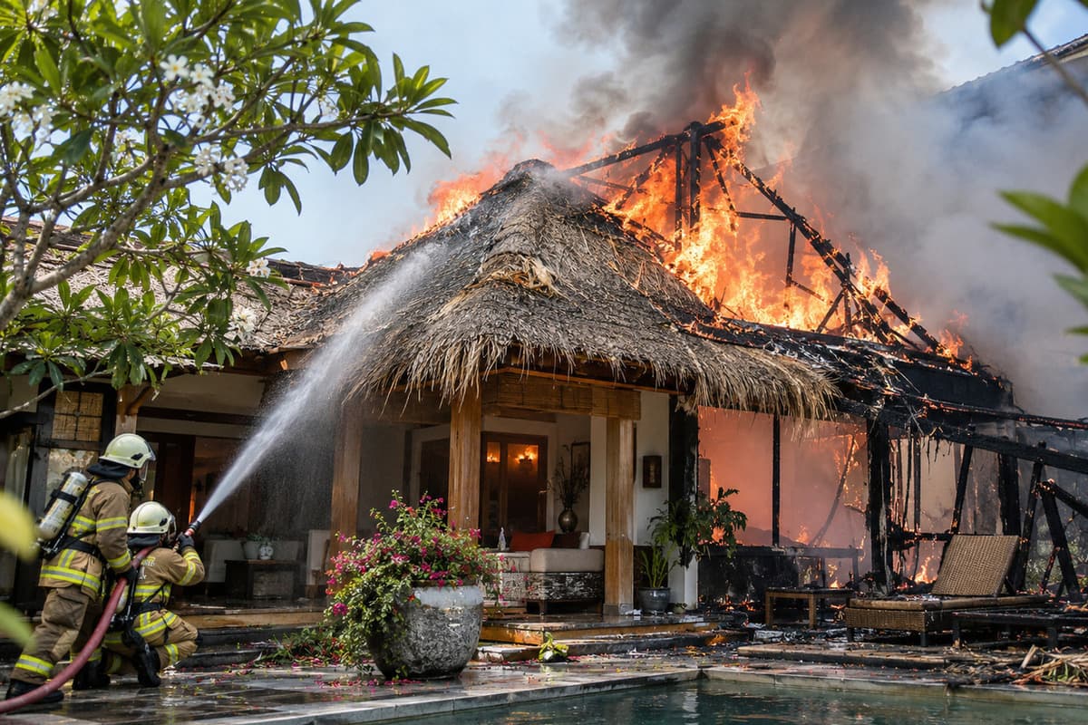 Tourist tried to chase the spider with fire and was left without a villa