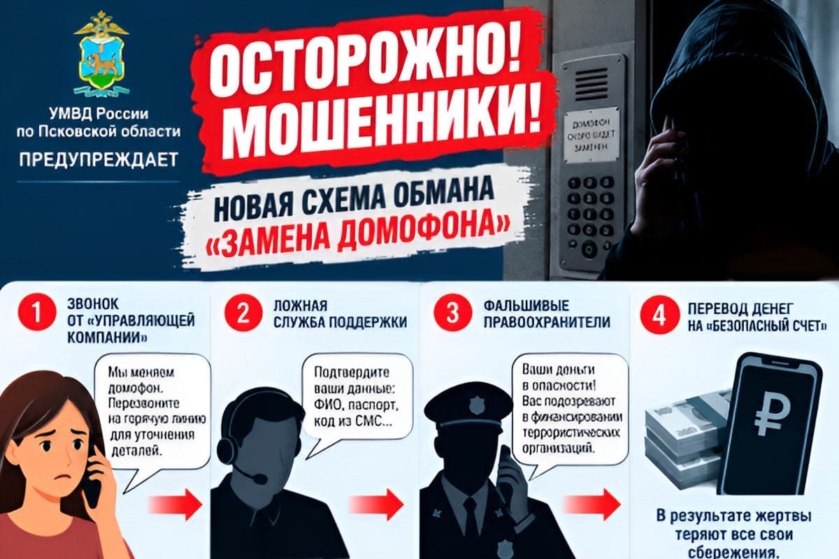 Police of the Pskov region warned of a new scheme of deception through the “replacement of intercom”
