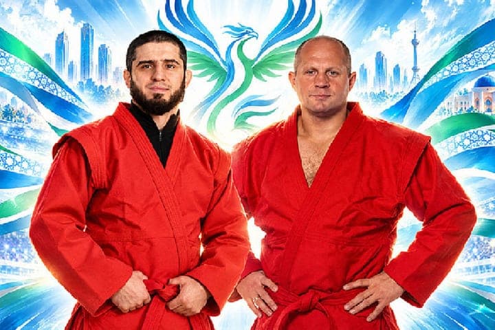 The last emperor and undefeated UFC champion will lead the parade of stars at the Sambo World Cup in Tashkent