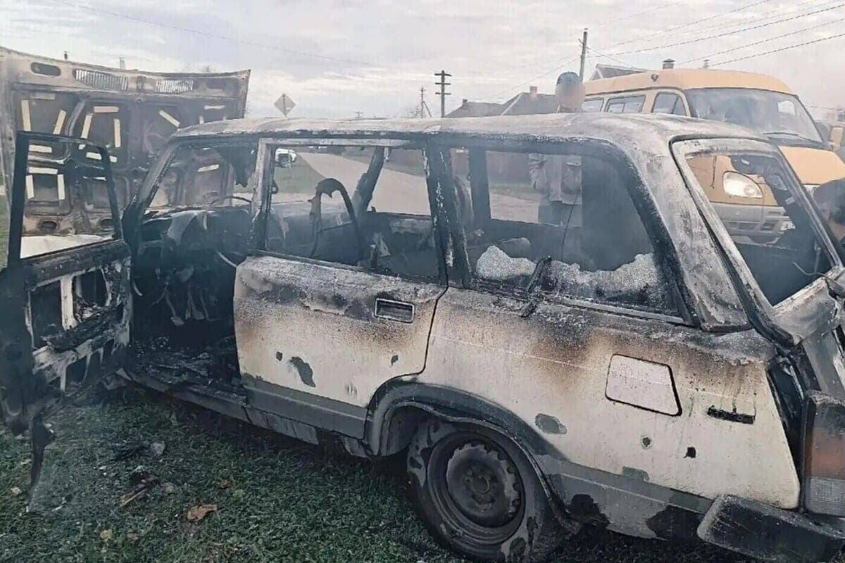 In Reshma, the fire completely destroyed the car