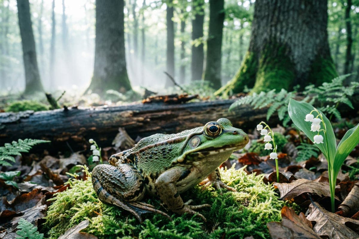 The number of swamp frogs in the Berlin forest fell critically