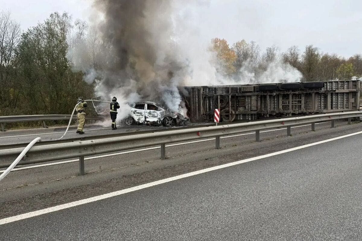 On the highway M-1 in Safonovsk municipal district there was a triple accident