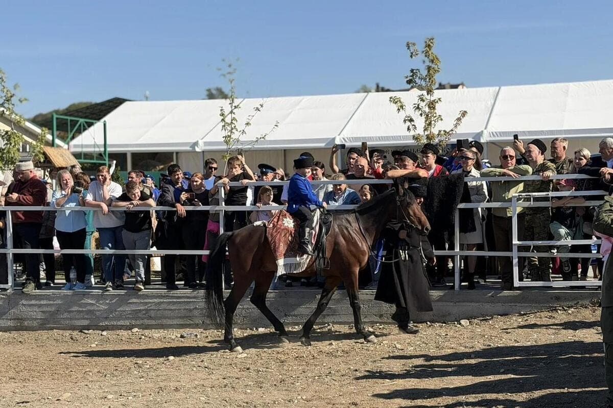 The Cossack rite of "horseback riding" was revived in Zheleznovodsk