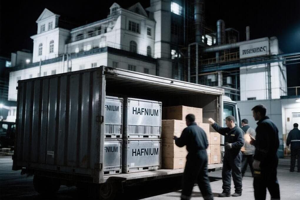A large batch of hafnium was stolen at a factory in France