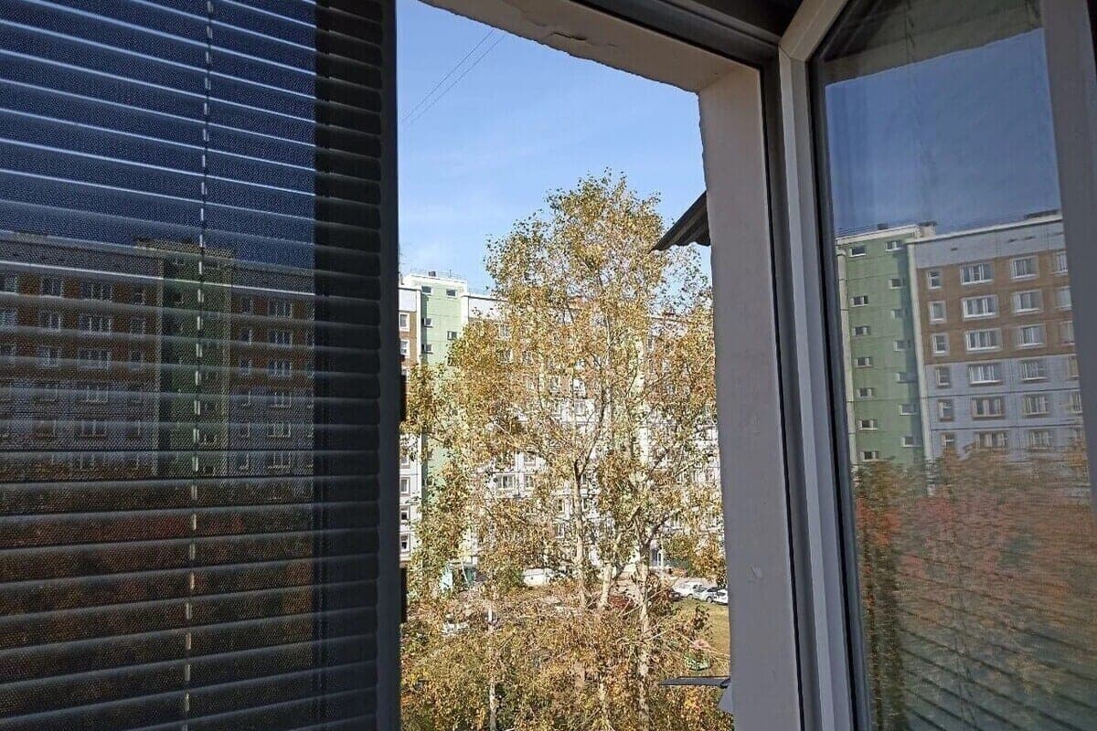 In the Far East, a teenager fell out of a window and died in front of a woman on a bench