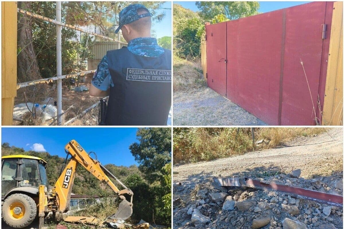 In Alushta demolished illegal gates and fences around three sites