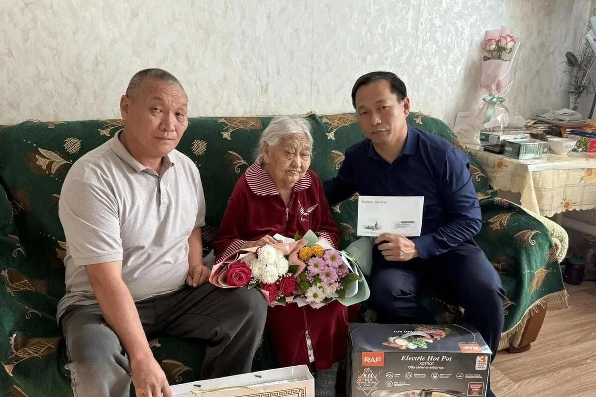 A resident of Kalmykia celebrated the 96th anniversary of his birth