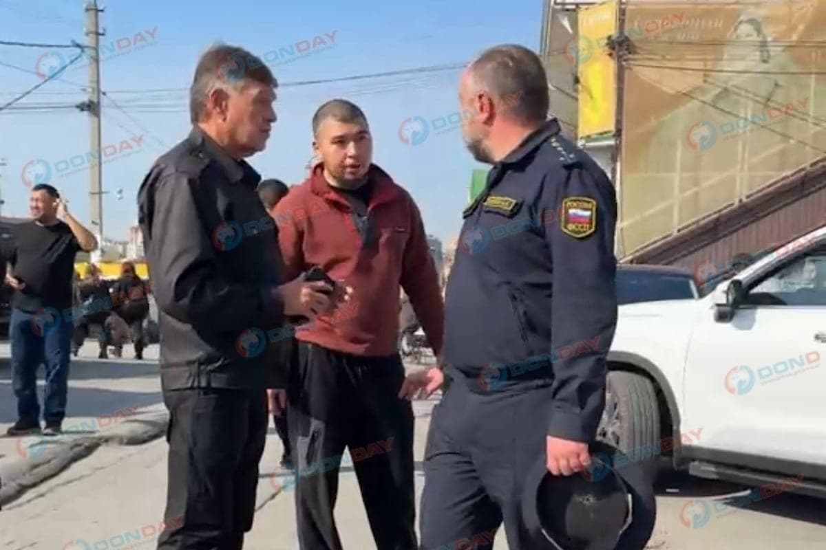 Auf dem Rostov-Markt Temernik kamen wieder die Gerichtsvollzieher