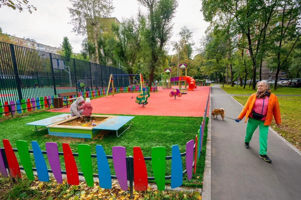 In Nagatinsky Zaton, the gardens were improved