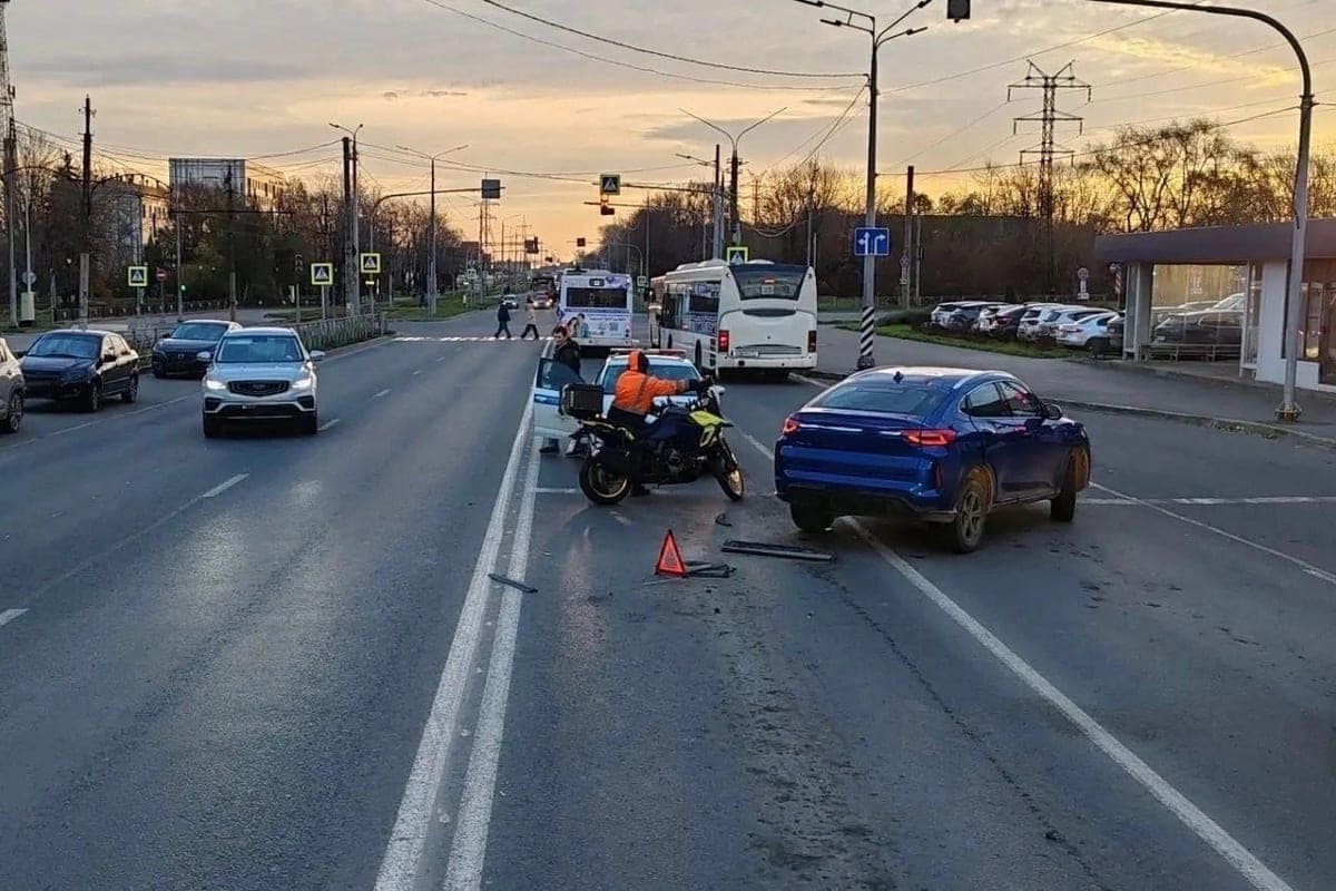 Motorcyclist hit on the road in Cherepovets