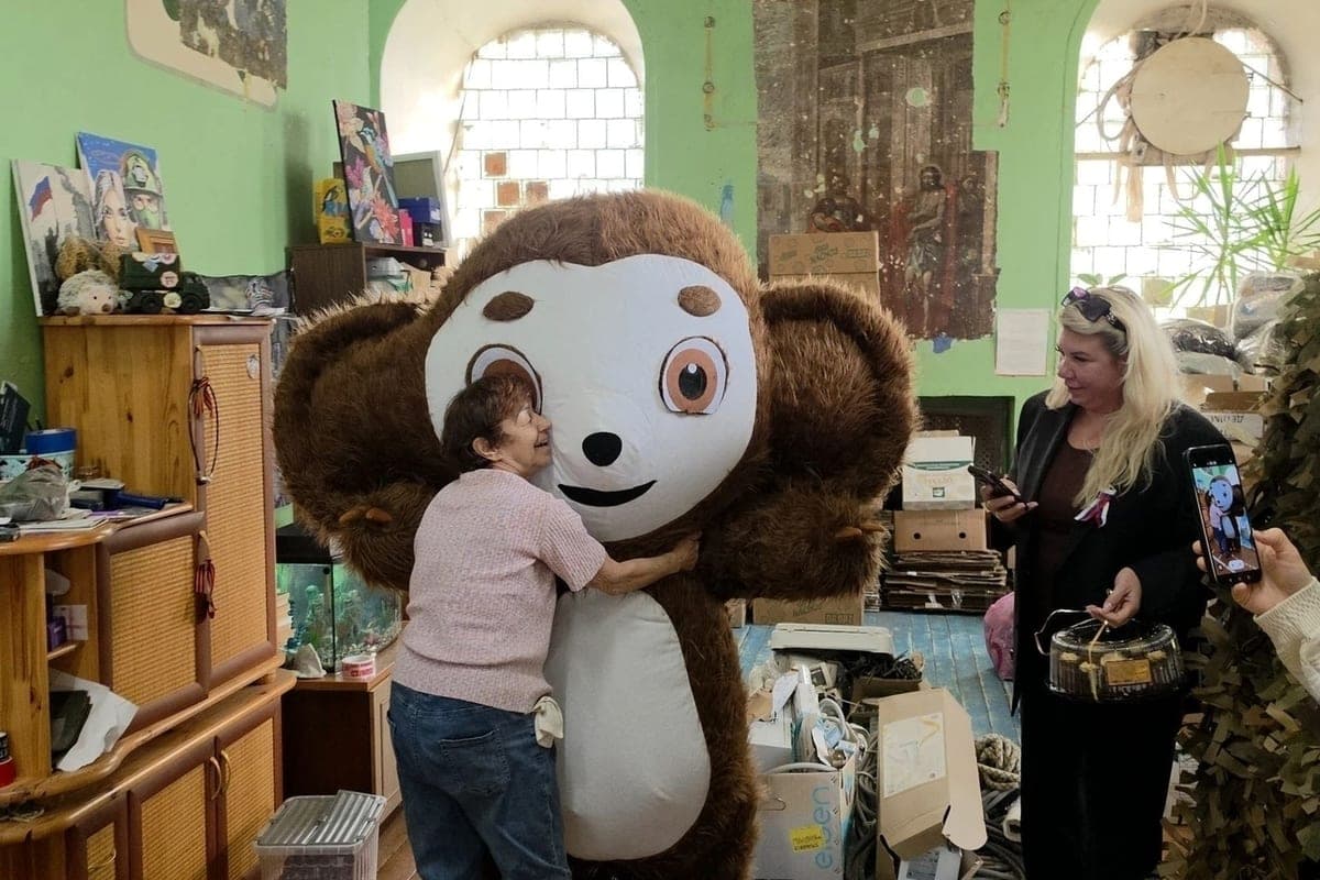 Volunteers celebrated the birthday of Serpukhov Cheburashka