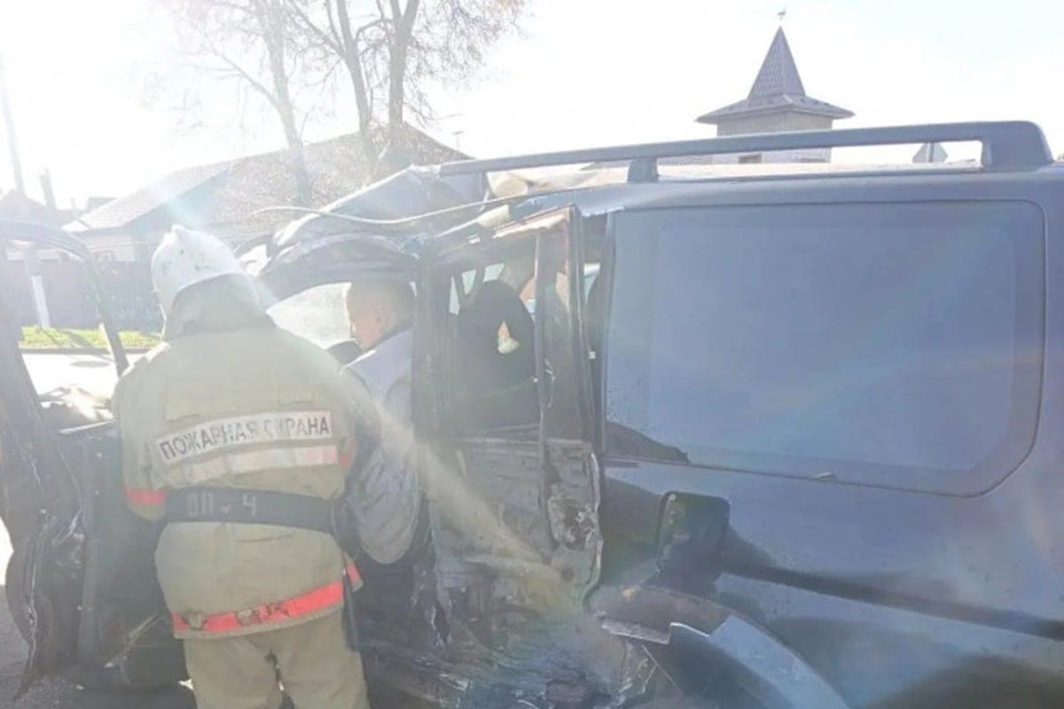 В Курской области столкнулись «Мицубиси» и КамАЗ, водитель госпитализирован