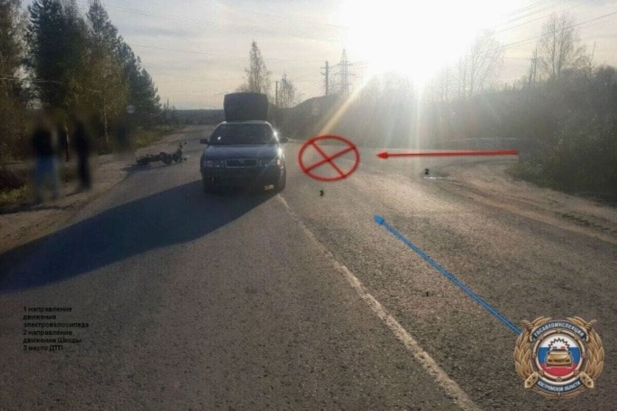Ostroma accidents: on the street of Energetiki “Skoda” shot down an electric bike with two passengers