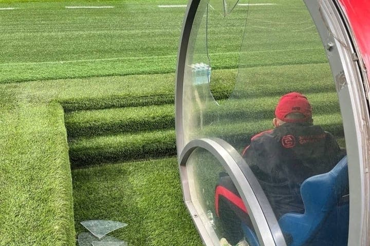 FC Acron brach die Bank während des Spiels mit Rostov