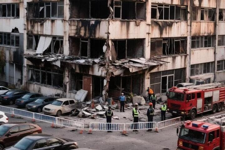 In the Eastern district of Moscow extinguished the business center
